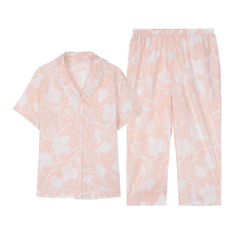 纯棉安莉芳家居服套装短袖E-BRA