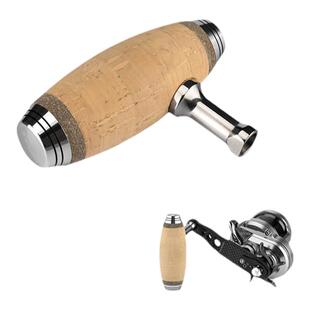 GOMEXUS革梦士软木EVA握丸海钓鼓轮改装钛合金铝合金T把大物握丸