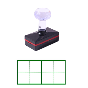 护眼田字格印章教学用拼音格英语四线三格米字格教师改错别字订正作业小学生老师用作业改正语文错题盖章打格