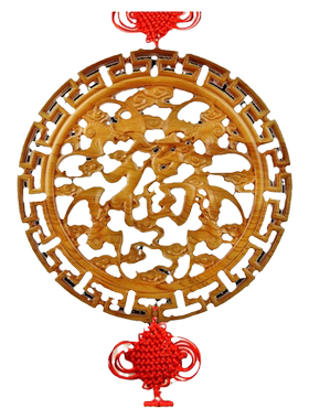 桃木福字挂件看盘大号客厅