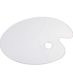 马利H015大号椭圆调色板梅花盘三线板木质水彩水粉丙烯油画调色盘调色板美术生专用调色纸本一次性可撕