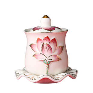 佛前供水杯供佛杯家用上供水杯佛堂陶瓷财神观音水杯供杯佛具用品