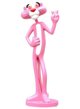 粉红豹卡通雕塑大摆件商场户外创意网红打卡门店吸引人拍照装饰
