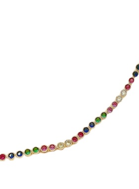 日韩风锆石圆形爱心糖果色手链