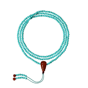 天然湖北十堰绿松石小细链小米珠链子蓝绿色原矿松石无铁线文玩链