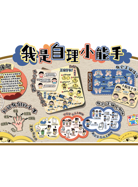 幼儿园自理能力生活习惯环创墙贴