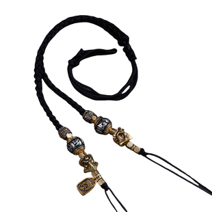 横穿天珠专用高端转运珠锁骨绳男女款手工编织挂脖项链绳子可调节