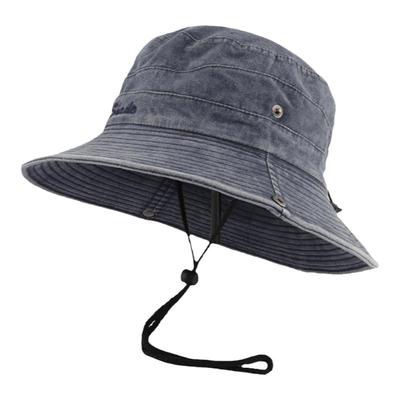 含棉水洗渔夫帽登山徒步帽男女通用防晒户外钓鱼帽西部牛仔帽遮阳