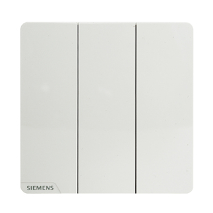 西门子插座皓彩白色三开单控大面板86型无框家装暗装86型墙壁开关