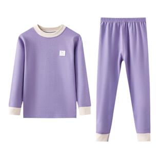 儿童秋衣秋裤男童双面磨毛德绒保暖内衣宝宝睡衣女孩中领打底套装