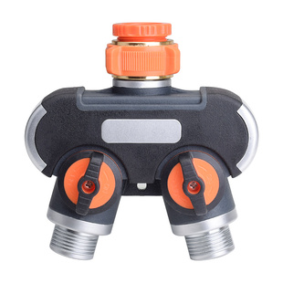 一进二出水龙头一分二转换接头洗衣机进水管三通四通分水阀分流器