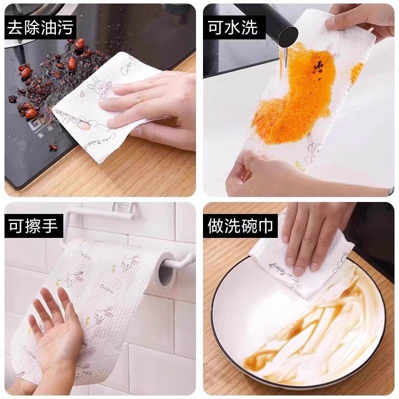 懒人抹布吸油吸水纸用纸去湿巾厨房擦手纸超强油纸巾食用湿两用干