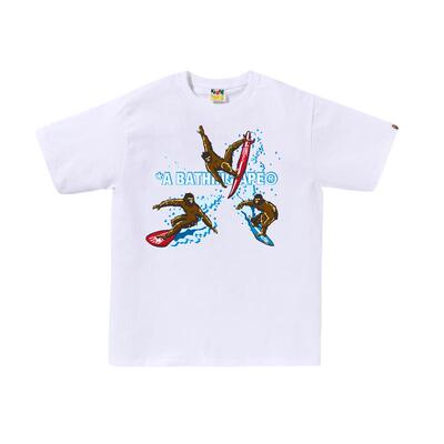 猿人冲浪印花短袖T恤BAPE