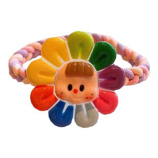 儿童发饰可爱甜美发圈韩版彩色太阳花皮筋女孩扎头绳女童弹力头饰