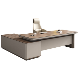 老板办公桌简约现代领导办公室桌轻奢办公桌椅高档总裁桌老板桌