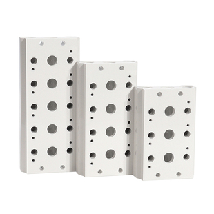 亚德客汇流排4V 5V电磁阀底座100M-200M1F-300M-400M2-3-4-5F底板