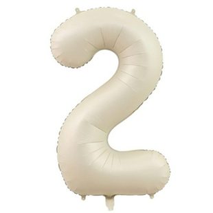 ins奶油色焦糖色数字气球纯色宝宝生日布置场景派对氛围拍照道具