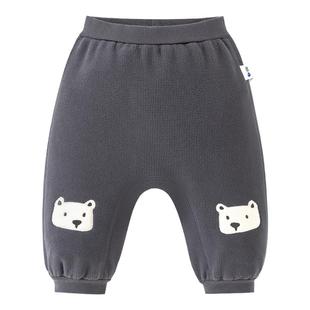 迷你巴拉巴拉男女童裤子保暖加绒不勒肚2025冬装新款宝宝宽松PP裤