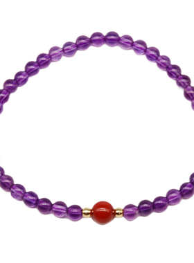 女款紫水晶原创设计手链手串礼物