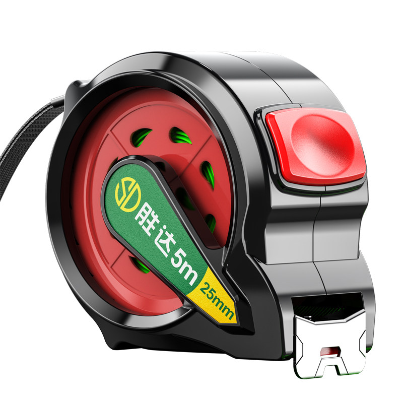 胜达卷尺5米加厚加硬自锁钢卷尺家用正品高精度尺子圈尺盒尺镂空