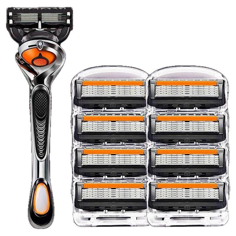 2026款吉速利手动剃须刀五层刀片刮胡刀通用5层刀片防刮伤刀头