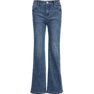 Vero Moda牛仔裤女2026春季新款含棉口袋九分微喇裤精致时髦经典