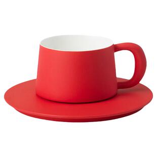 ◤红色新年礼物◢16开咖啡杯景德镇陶瓷情侣高颜值新年咖啡杯碟组