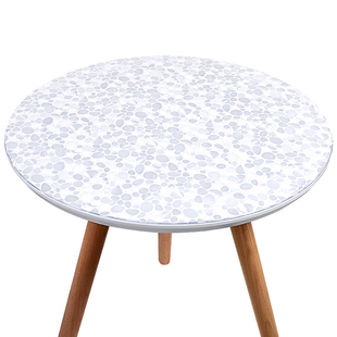 软玻璃菊花图案半透明pvc餐桌布防油防水免洗桌垫茶几垫胶水晶板