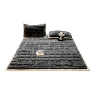 兔毛绒床垫家用卧室软垫褥子宿舍学生单人毛毯被褥铺地垫子保护罩