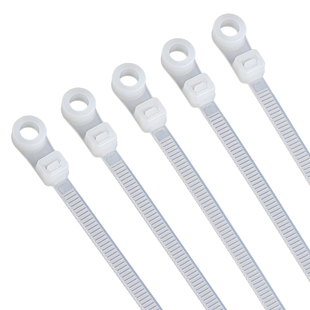 圆孔尼龙扎带自锁式固定头柳钉螺丝孔塑料系绑绳卡扣拉紧器捆扎带