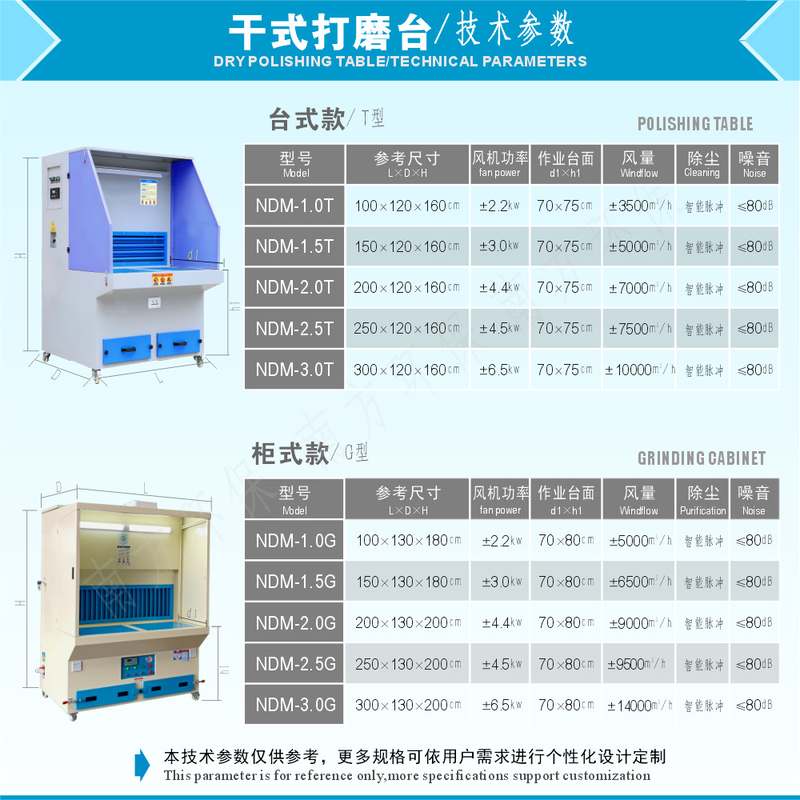 移动式抛光除尘台 电焊木工砂轮脉冲清灰打磨台 抽屉式粉尘处理机
