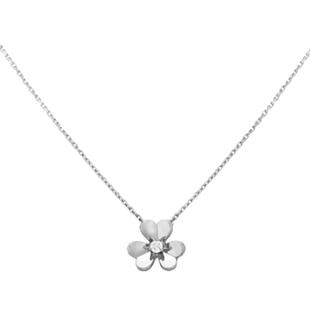 【自营】中古99新梵克雅宝Frivole吊坠18K白金迷你款钻石项链