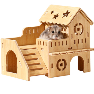 金丝熊小仓鼠窝四季通用躲避屋小睡房子木屋专用睡觉的窝造景用品