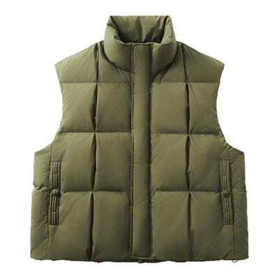 CLOT方格羽绒马甲盘扣中式