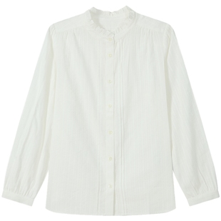 【新品】BEANPOLE滨波2025秋冬女士优雅甜美时尚清透日常长袖衬衫