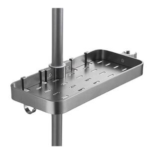 实心太空铝免打孔花洒置物架 浴室卫生间淋浴托盘花洒升降杆沐浴