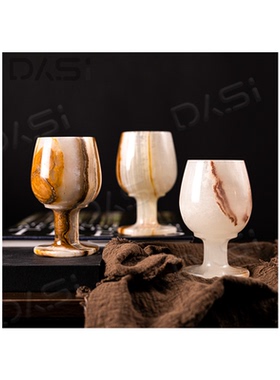 进口玉石花器装饰摆件