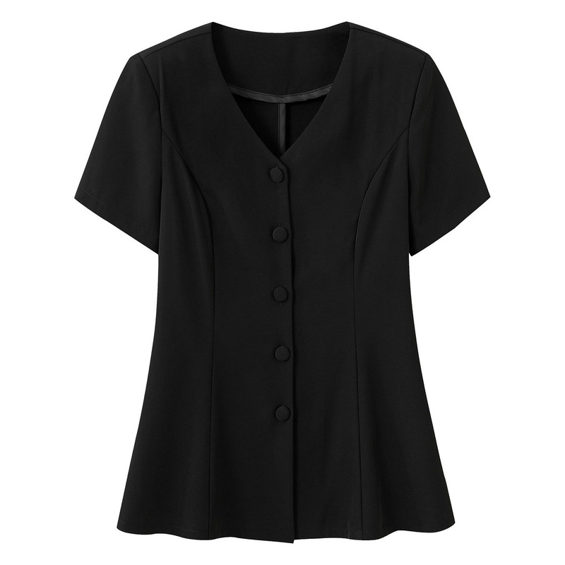 胖mm大码显瘦遮肚工作服职业西服