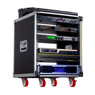 10U/12U/16U白铝专业功放机柜航空箱铝包边调音台KTV音响机柜机架