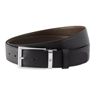 香港直邮MONTBLANC万宝龙男款皮带3.5cm宽自由裁剪腰带礼品袋装新