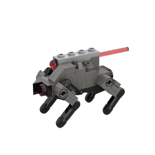 适用乐高迷你无人机积木小颗粒军事机械战狼可发射机器狗拼装玩具