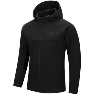 KELME卡尔美软壳风衣男外套防泼水防风户外连帽加绒运动夹克冲锋