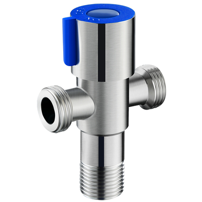 304不锈钢一进二出角阀一分二三通阀分水阀4分双出马桶热水器开关