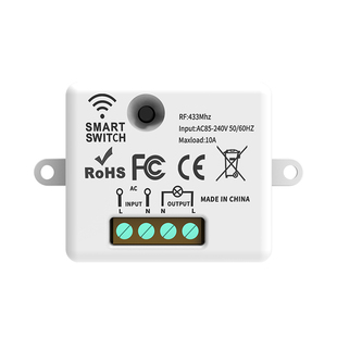 遥控开关无线接收模块220v免布线随意贴智能家用卧室电灯双控多控