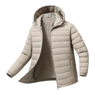 (雪中飞)男式短款轻薄连帽羽绒服 ZL-25068 G标 黑色 藏青 卡其色