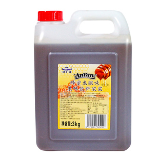 安然龙眼蜜蜂蜜奶茶店专用 丹桂桂圆花蜜味浓缩四果汤糖浆商用3kg