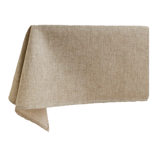 纯色棉麻桌布台布茶几布加厚亚麻布北欧简约现代素色加厚餐桌布