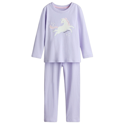 HM童装儿童女童套装2件装2026夏季新款印花棉质睡衣家居服1230485