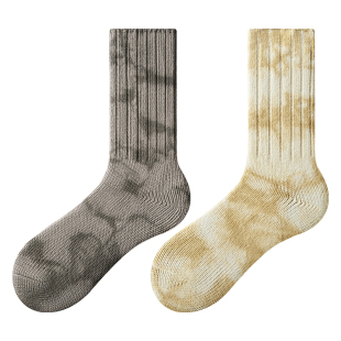 子墨袜子男士纯棉长筒冬季新款青少年运动粗线针织个性潮流袜男生