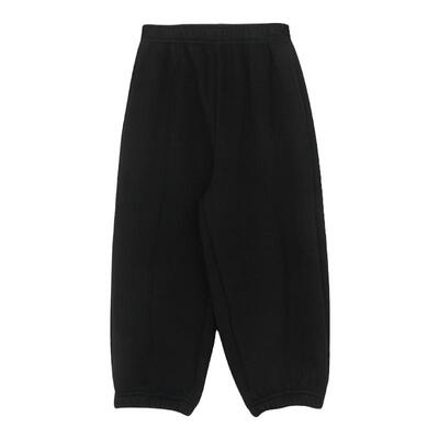 utouto纯色休闲加绒折线裤